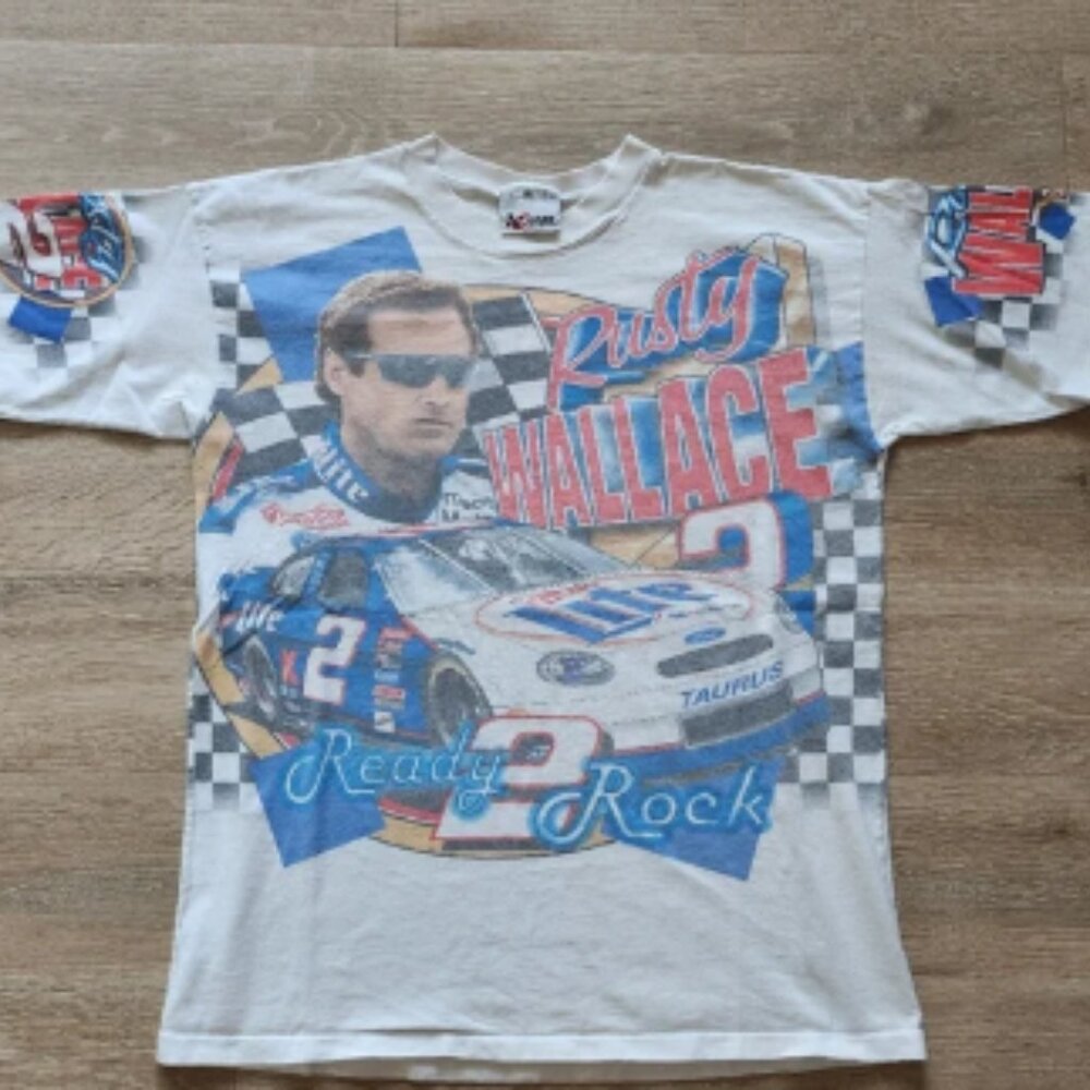 90s Nascar Rusty Wallace AOP Tshirt